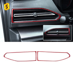 ES 2 Pieces Carbon Fiber Interior Accessories Trim For Subaru WRX  A/C Air Outlet Vent Panel Decoration Cover Trim