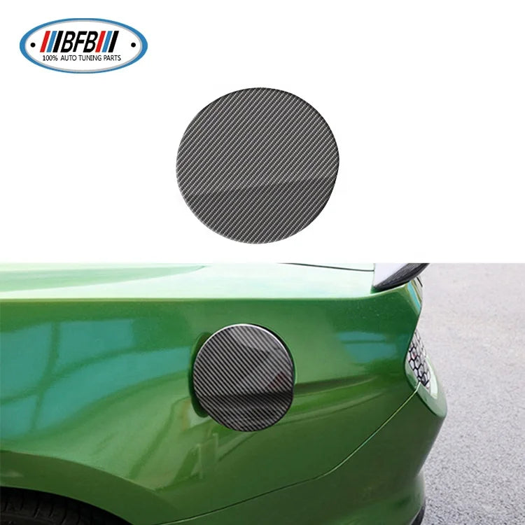 Real Carbon Fiber Fuel Tank Cover Oil Gas Cover for Ford Mustang 2015UP