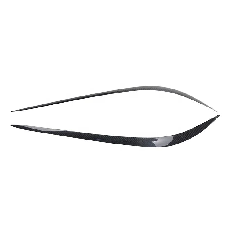 2PCS Carbon Fiber Car Lamp Cover For Alfa Romeo Giulia 2015-2017 Carbon Eyelid Trims