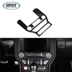 Interior Trim Add On Style Real Dry Carbon Fiber Multi-media Console Frame Cover Trim For Mustang 2015-2017