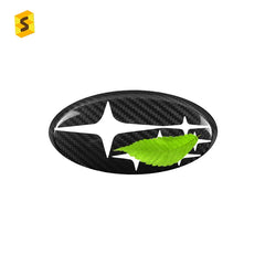 Shasha Carbon Fiber Rear Car Logo Trim Cover Interior Accessories Decoration Protection For Subaru WRX
