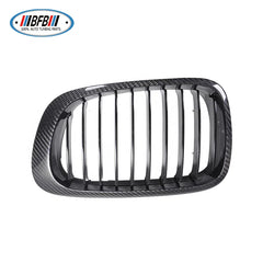 For E46 2DR 1998-2001 Carbon Fiber Glossy Black Front Grille Front Kidney Grill