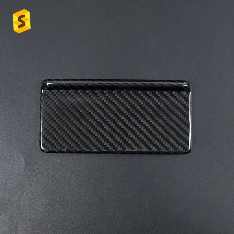 Shasha Carbon Car Interior Accessories Real Carbon Fiber Rear Air Outlet Cover For Infiniti Q50L Q60 Car Interiors 2015 to now