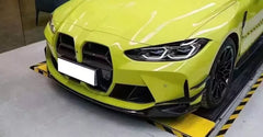 2021+ 4PC Carbon Fiber Canards Set For G80 Factory OEM Custom VS Style Front Bumper Splitter Trim Winglet Fit For BMW G8X M3 M4