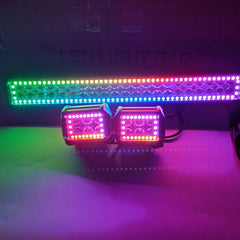 126W App Control Spot Combo Beam Rgbw 20 Inch Chasing Light Bar With Wire Harness Waterproof