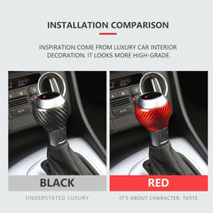ES N-AD-095 Q3 Carbon Fiber Car Interior Accessories Carbon Fiber Car Gear Shift  Knob Sticker For AUDI Wholesale prices