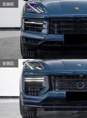 turbo GT bodykit front bumper door panel wheel brow sideskirt turbo GT middle lip carbon fiber rear lip for porsche cayenne 2024