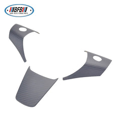 Matt Carbon Fiber For Tesla Model 3 Car Interior Accessories Steering Wheel Cover Trim 3 Pcs/set Direct Add on