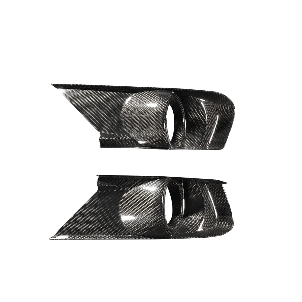 Real Carbon Fiber Car Fog Lamp Fog Light Cover For FORD MUSTANG 2015+