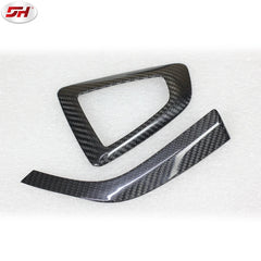 2pc Dry carbon fiber Instrument panel left tuyere trim Central control key surface cover For BMW 12 Series F21/F22/F23 2012-2016