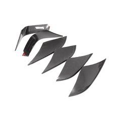 6pcs Dry Carbon Fiber Car Fog Lamp Fog Light Cover Trim For Porsche Macan 2014-2017 Add On Style