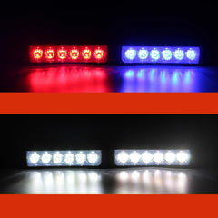 New Red Blue Car Bumper Grille Led Strobe Lights Wireless Remote Control Emergency Warning Lamp