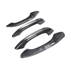 4pcs Real Dry Carbon Fiber Door Handle Cover stick on style Outside door Cover Exterior Kits For Porsche Cayenne 2018