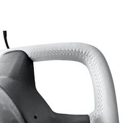 Full White Leather Yoke Steering Wheel For Tesla Model 3 Customized Steering Wheel With Heating 2019+
