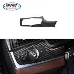 (RHD)2012+ 9PCS Dry carbon fiber Auto Accessories Interior Trims without Start-Stop Button Fit For 5 Series F10 Right hand drive