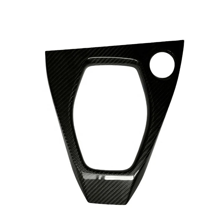 Shiny Dry Carbon Interior Kits Car Gear Shfit Knob Surrounds Panel Trim Fit for Nissan GTR R35 2017 RHD Only