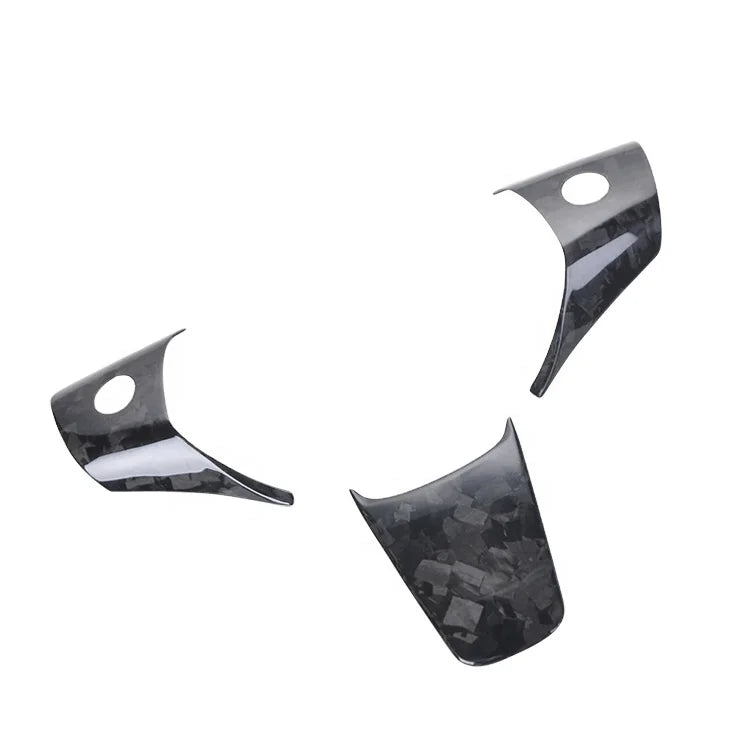 For Tesla Model 3  Forge Interior Panel 3PCS Stickers Auto Accessories Steering Wheel Mouldings Cover Trims 17-19