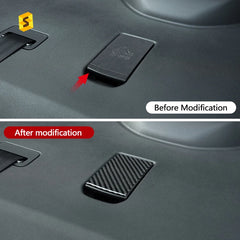 Shasha Carbon Fiber Car Interior Accessories Trim For Subaru WRX 3pcs Child Seat Hook Plate Sticker