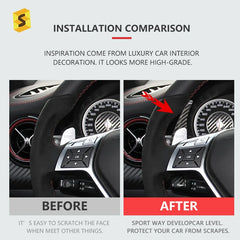 Shasha Carbon Car Interior Carbon Fiber Car Steering Wheel Extension Paddle Shifter for Benz 2023 carbon fiber car part