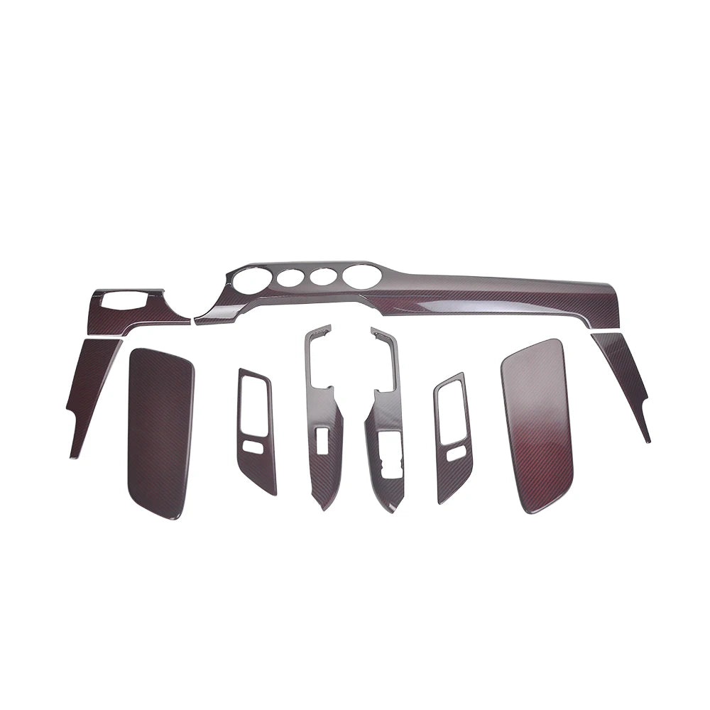 4 holes Performance Style Red Carbon Fiber Interior Kits for Ford Mustang 2015+ Carbon Fiber Dashboard Cover