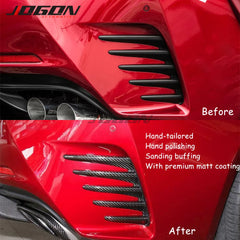 Real Dry Carbon Fiber For Lexus RC200t 300h 350 F-Sport 2015- 2018 Car Accessories Side Bumper Corner Splitter Trim Sporty