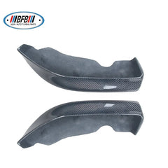 Shiny Black  Carbon Fiber Front Bumper Splitter stick on front Flaps Fit For BMW 3 series E46 M-Tech front Bumper body 1998-2004