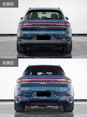 turbo GT bodykit front bumper door panel wheel brow sideskirt turbo GT middle lip carbon fiber rear lip for porsche cayenne 2024