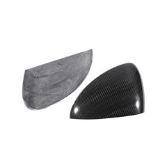 Real Dry Carbon Add On Style Rear View Mirror Cover Black For Porsche Panamera 970 2014-2016