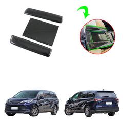 ABS Car Styling Interior Accessories Carbon Fiber Color Central Armrest Storage Box Panel Cover Trim  For Toyota Sienna 2021