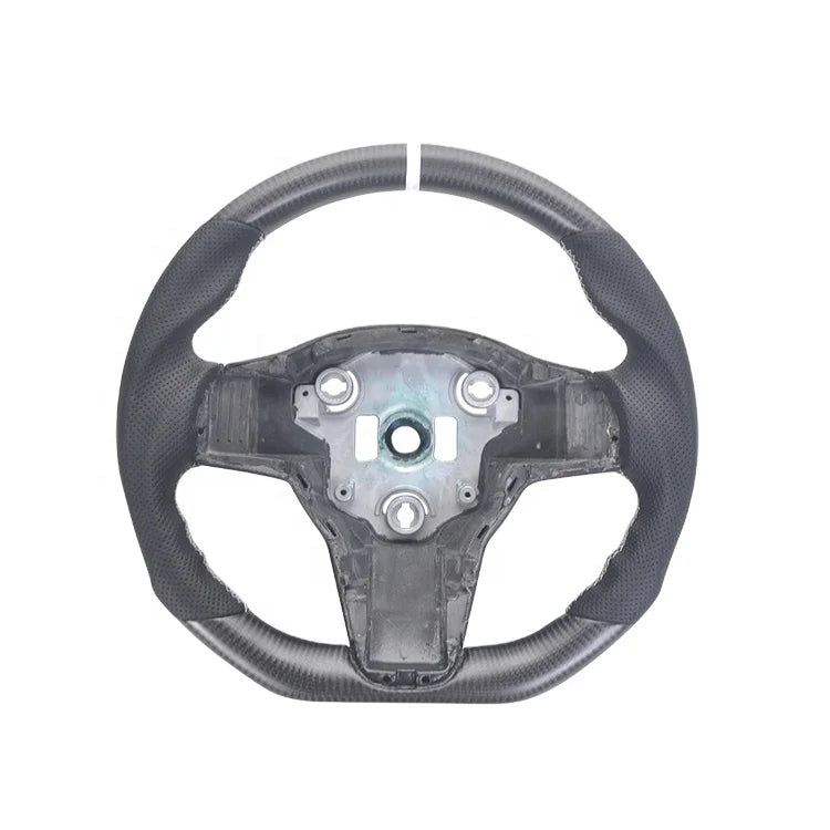 Customized Steering Wheel Carbon Fiber Glossy&Matte finished Steeing Wheel For Tesla model 3 model Y 2017up