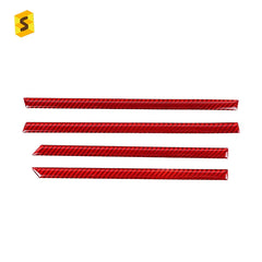 Shasha Carbon 4pcs Car Interior Accessories Trim Carbon Fiber Inner A Column/Rear Column Stickers For Subaru WRX 2022 2023