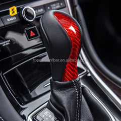 ES Real Carbon Fiber Gear Shifts Knob Cover Sticker For Infiniti Q50 Auto Interior Trim Accessories