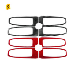 Shasha Carbon 4 Pcs Soft Carbon Fiber Car Accessories For Subaru WRX 2022 Real Carbon Fiber Window Lift Button Sticker