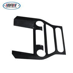 Interior Trim Add On Style Real Dry Carbon Fiber Multi-media Console Frame Cover Trim For Mustang 2015-2017