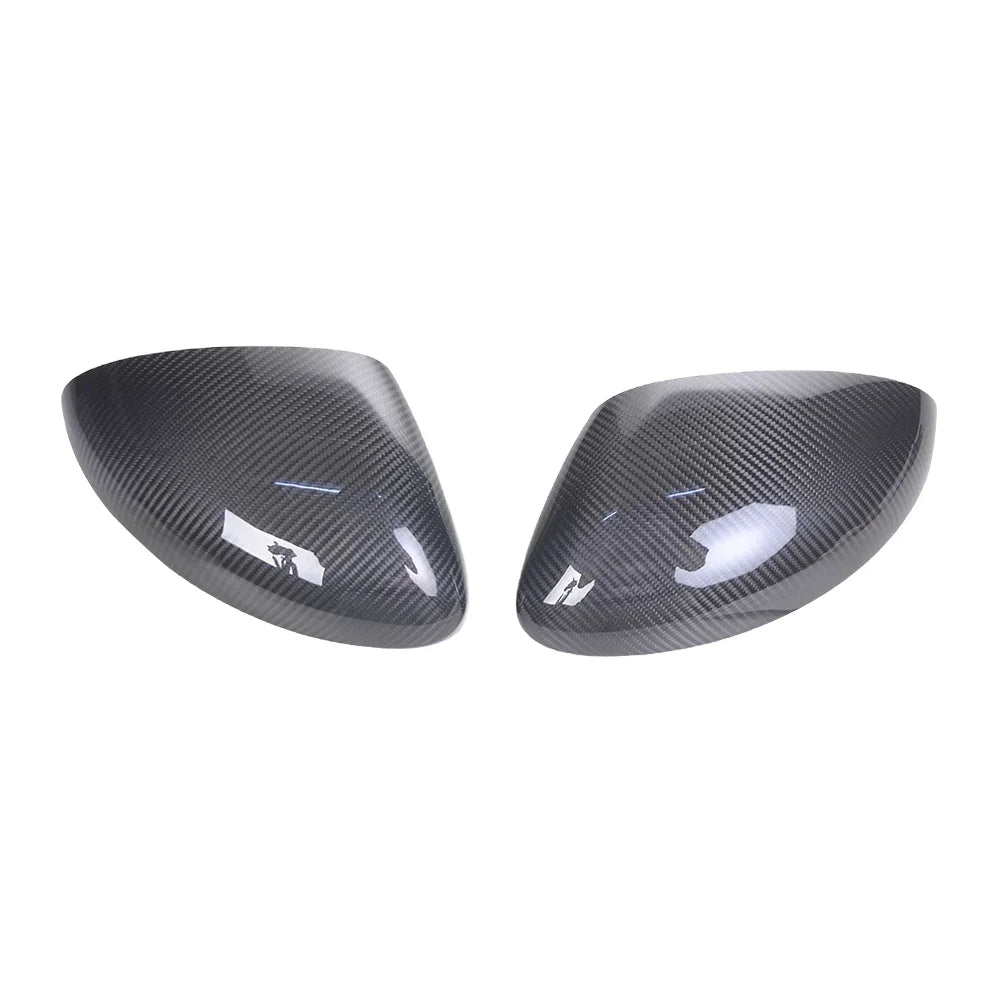 RHD 718 Dry Carbon Mirror Cover Side exterior Kit Cover Fit for Porsche 718 Boxster Cayman 2016-2018 stick on style