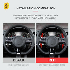 ES Wholesale Price Car Interior Trim Carbon Fiber Steering Wheel Paddle Shift For KIA