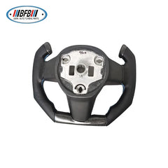 Racing Steering Wheel Matte Carbon Fiber For Tesla Model 3 Steering Wheel Model Y Customized Wheel