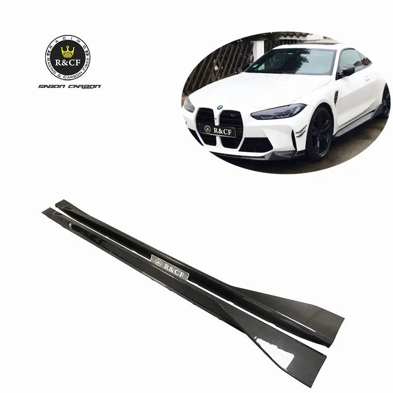 G80 M3 G82 M4 MP style Carbon Fiber Side Skirts Rocker Panel For BMW G80 G82 NEW M3 M4 2021 2022 2023