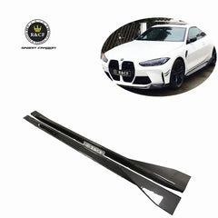 G80 M3 G82 M4 MP style Carbon Fiber Side Skirts Rocker Panel For BMW G80 G82 NEW M3 M4 2021 2022 2023