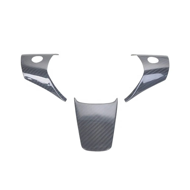 Real Carbon Fiber For Tesla Model 3 Car Interior Accessories Steering Wheel Cover Trim 3 Pcs/set Direct Add on