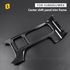 Shasha Carbon Real Carbon Fiber Interior Accessories For Subaru WRX Control Gear Shift Panel Cover Trim