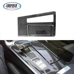 For Audi A6 C8 A7 C8 2020up Carbon Fiber Replacement Center Console Cover Center Console Carbon Bezel Finishing Protection