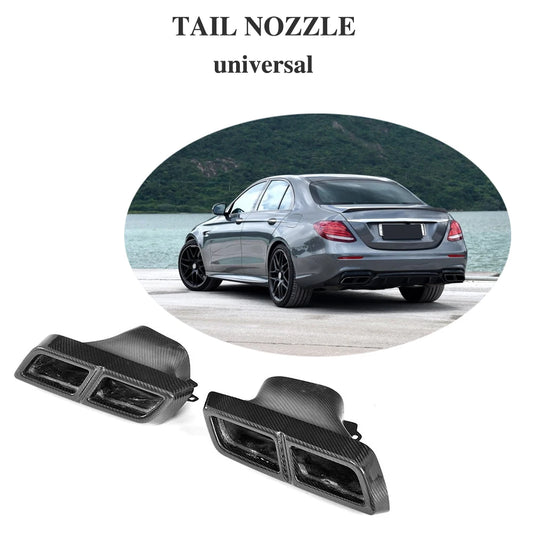100% Dry Carbon Fiber Universal Exhaust Tips for Mercedes Benz CLS Class, GLE Class,E Class