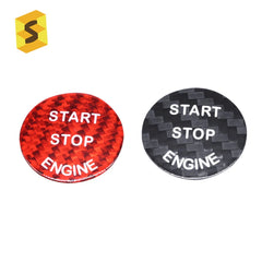 ES Car Interior Ignition Button Cover Trim Sticker Engine Start Stop Button Cover Stickers For BMW E-Chassis