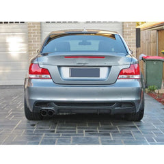 1 Series E82 Rear Diffuser Carbon Fiber Lip Dual Tips Single Outlet For BMW E82