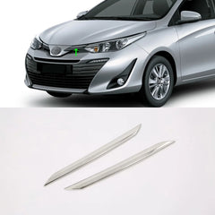 Car Accessories Exterior Decoration Stainless Steel Front Grille Decorative Frame Cover Trim For Toyota Vios/Yaris Sedan 2019