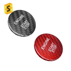 Es Wholesale Carbon Fiber Car Accessories Car Push Button Start For Toyota Carbon Fiber Start Stop Button Cover Stickers