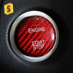 Es Wholesale Carbon Fiber Car Accessories Car Push Button Start For Toyota Carbon Fiber Start Stop Button Cover Stickers