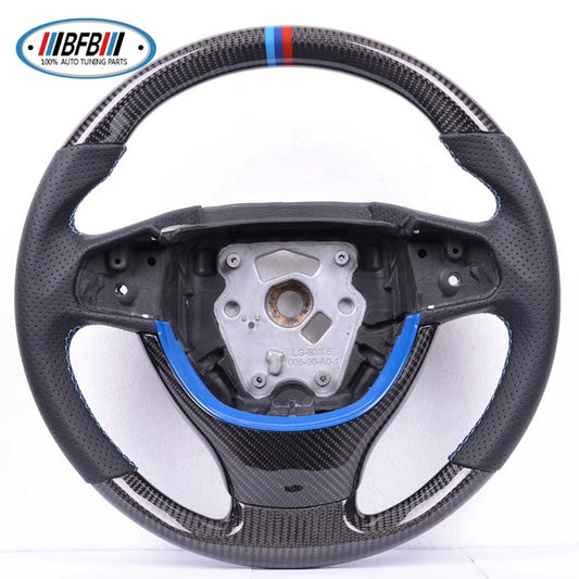 100% Real Carbon Fiber And Leather Steering Wheel for F10  Low Setting