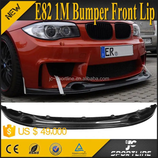 1 Series Carbon Fiber Front Lip For BMW E82 M1 Bumper spoiler 12UP